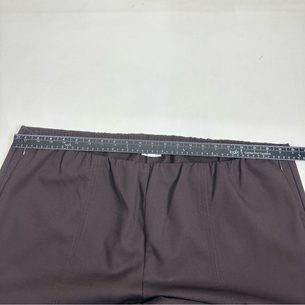 J Jill Brown Essential Cotton Stretch Pant Size 24 Pull On Elastic Waist Travel - Picture 6 of 10